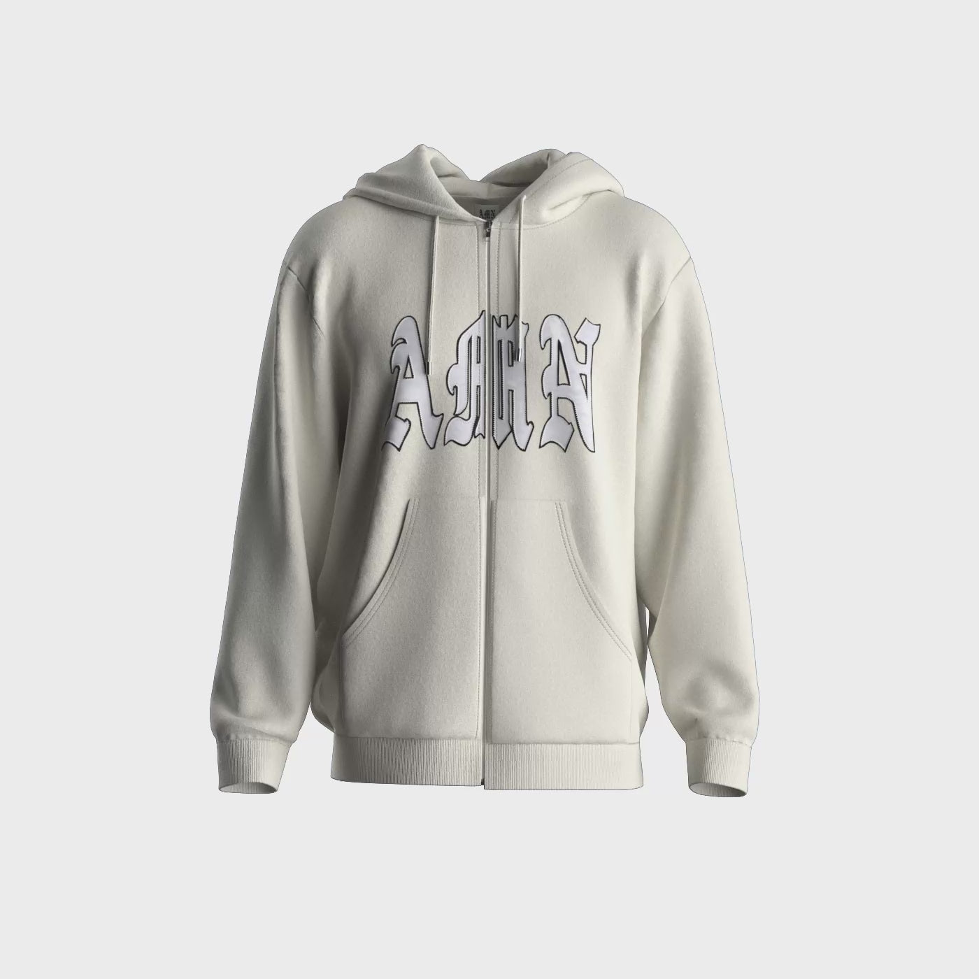 ADEAM ✨RIBBON RACED ZIP KNIT HOODIE　ホワイト bef91d5bcba64845a5ca37a32847ae